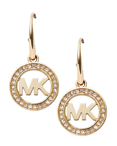 michael kors gold ohrringe|Michael Kors gold earrings.